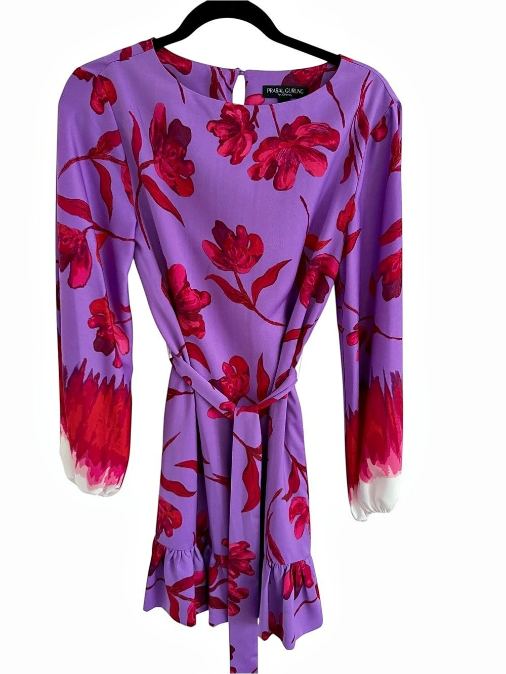 Prabal Gurung for JCP Purple Floral Dress Size XS